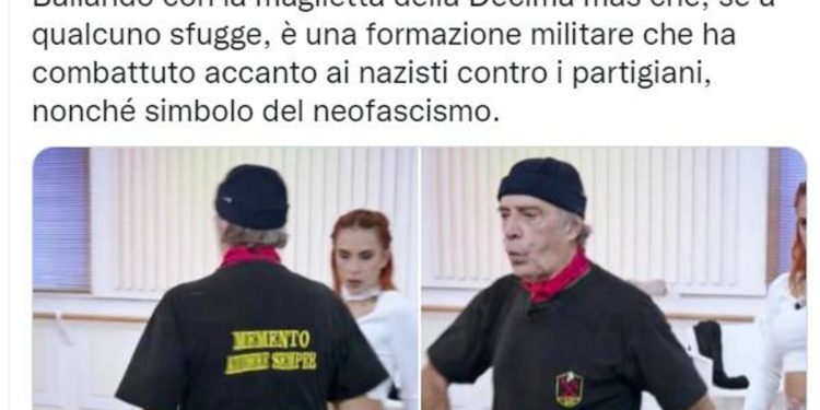 Ballando con le Stelle, Lucarelli: “Montesano alle prove con maglia Decima Mas”