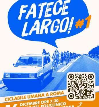 A Roma venerdì la “ciclabile umana”, ciclisti a protezione delle bike lane dall’invasione di auto e scooter