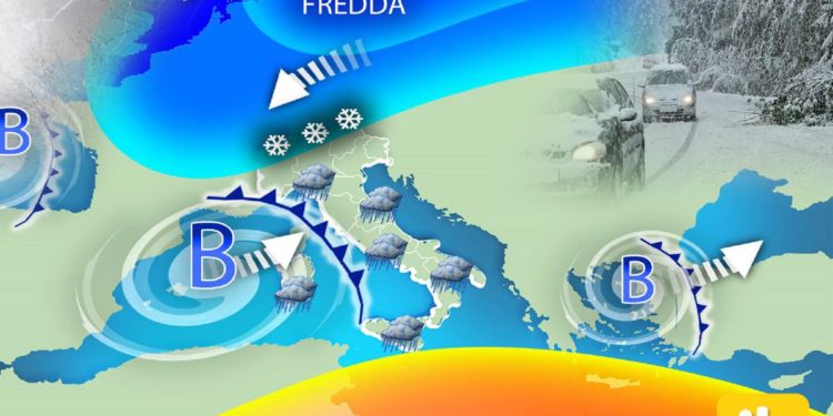 Forte perturbazione da venerdì, pioggia e neve anche nel weekend: le previsioni