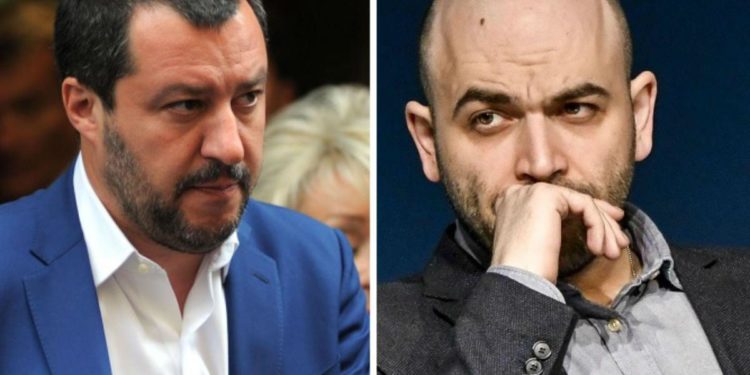 Saviano a processo per diffamazione, giudice dice no a Salvini parte civile