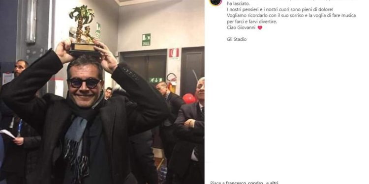 E’ morto Giovanni Pezzoli, batterista e fondatore degli Stadio