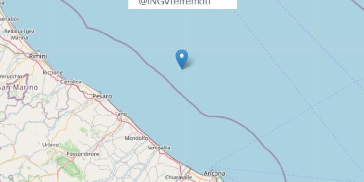 Terremoto oggi Marche, serie di scosse sulla costa Pesarese