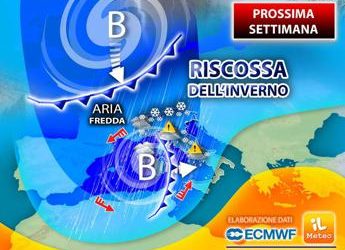 Maltempo con pioggia e neve, arriva inverno vero: previsioni meteo prossima settimana