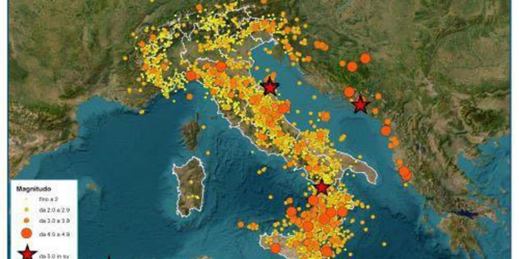 Terremoti, Ingv: nel 2022 registrati oltre 16.000 eventi sismici in Italia