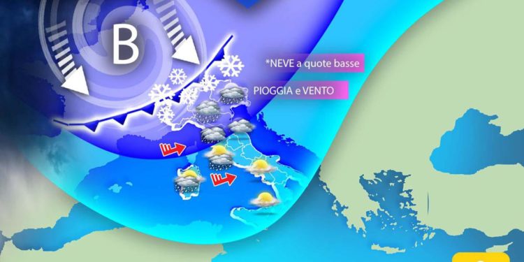 Ciclone invernale dalla Scozia, weekend di pioggia e freddo