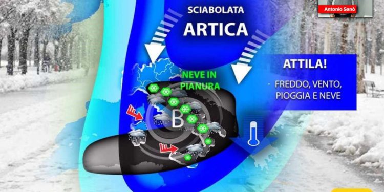 Maltempo sull’Italia, con Attila torna la neve fino in pianura