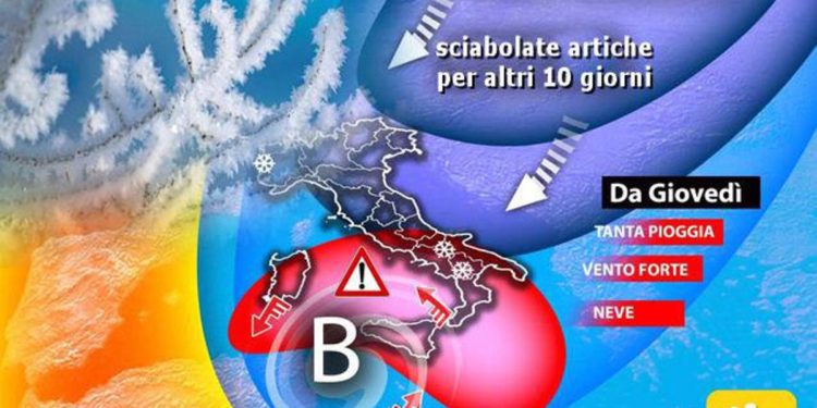 Freddo e neve sull’Italia, la mappa con le previsioni meteo