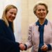 Meloni riceve Von der Leyen a Palazzo Chigi