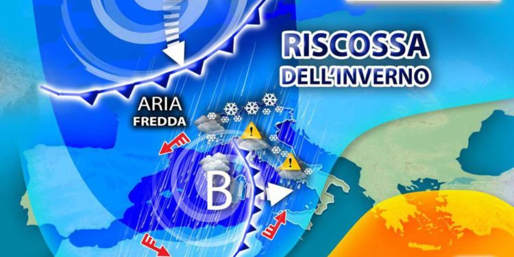 Maltempo con pioggia e neve, arriva inverno vero: previsioni meteo prossima settimana