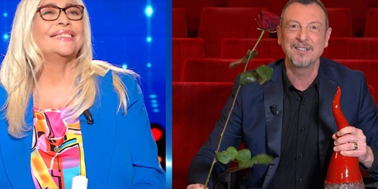 Sanremo 2023, Venier regala ad Amadeus un corno napoletano