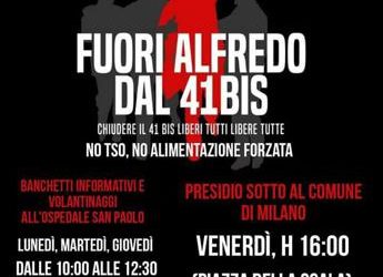 A Milano volantinaggi e presidio sotto al Comune contro 41bis e alimentazione forzata