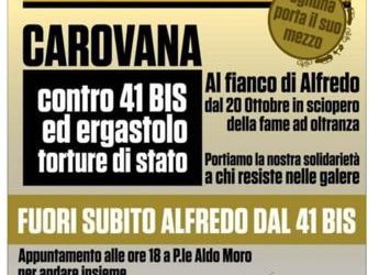 Anarchici, domani ‘carovana’ da piazzale Moro a Rebibbia contro 41bis ‘al fianco di Alfredo’