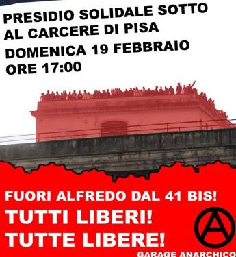 Domenica presidio solidale sotto al carcere di Pisa contro il 41bis