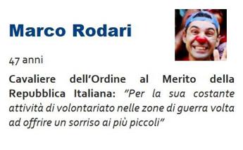 Quirinale, premiato clown delle zone di guerra: “Un sorriso ai bimbi sotto le bombe”