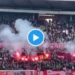 Roma, ultras Stella Rossa bruciano striscione Fedayn – Video