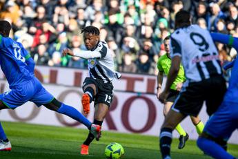 Udinese-Sassuolo 2-2, doppio botta e risposta