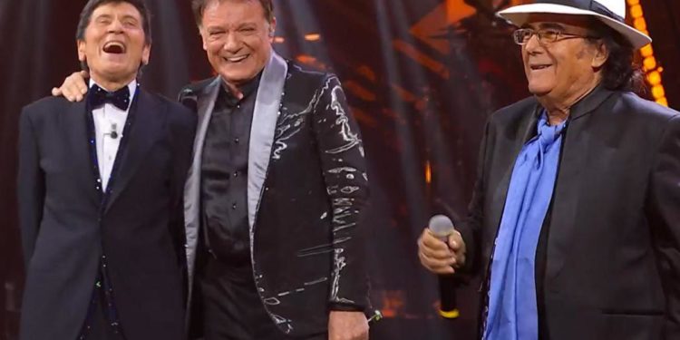 Sanremo 2023, standing e lacrime per il trio Al Bano-Morandi-Ranieri