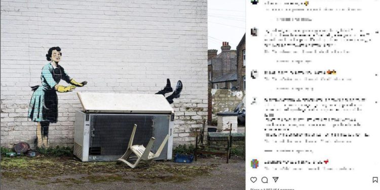 Banksy, nuova opera d’arte per San Valentino contro la violenza domestica