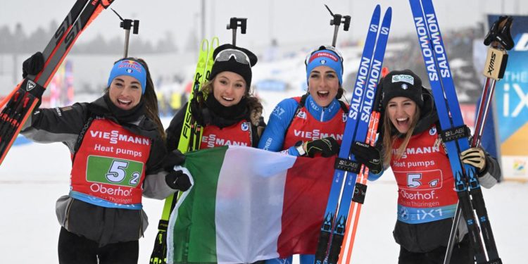 Mondiali biathlon 2023, storico oro Italia nella staffetta femminile