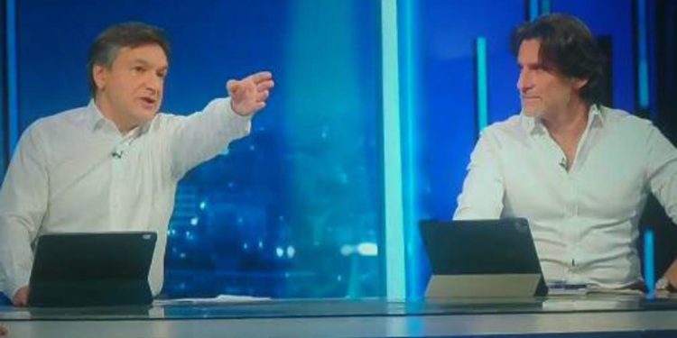 Caressa-Bucciantini, scintille a Sky calcio club