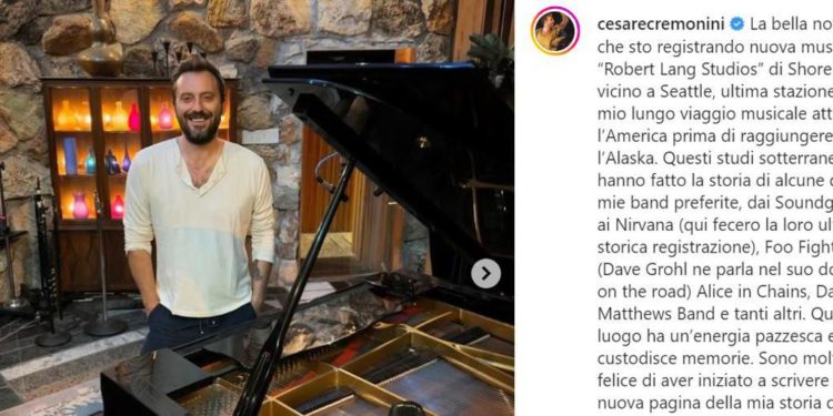 Cesare Cremonini a Seattle, registra nello studio dei Nirvana