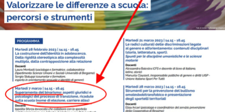 Scuola, Pro Vita Famiglia: “Grave patrocinio del Governo al corso su carriera alias”