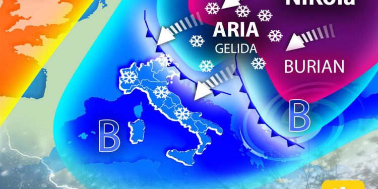 Meteo, arriva ribaltone con gelo dalla Russia e tracollo delle temperature