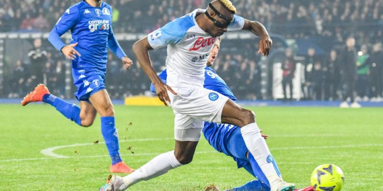 Empoli-Napoli 0-2, autorete di Ismajli e gol di Osimhen
