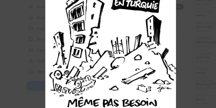 Terremoto, vignetta Charlie Hebdo paragona Turchia a Ucraina: polemiche