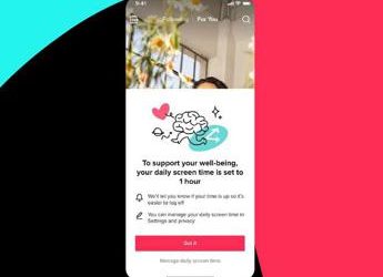 TikTok, limite di 60 minuti al giorno per gli under 18