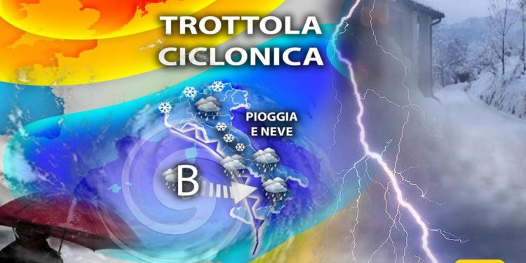 Trottola ciclonica sull’Italia, maltempo fino al weekend: ecco dove, le previsioni