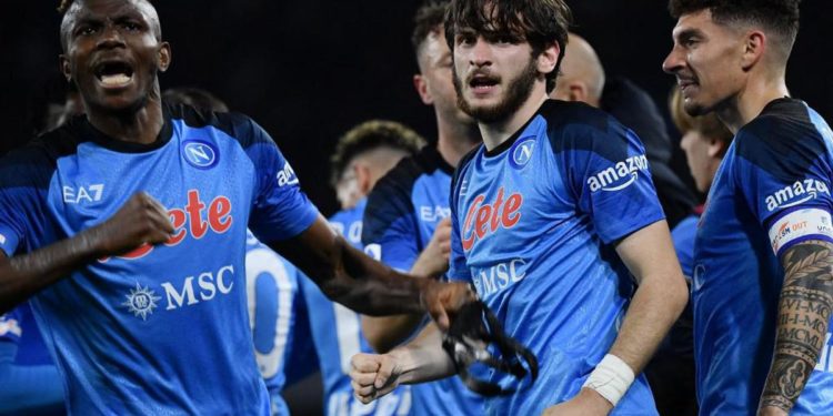 Napoli-Atalanta 2-0, gol di Kvaratskhelia e Rrahmani