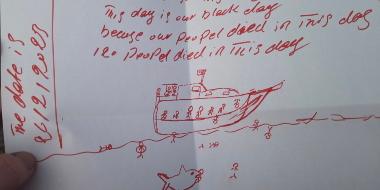 Il naufragio disegnato dai superstiti