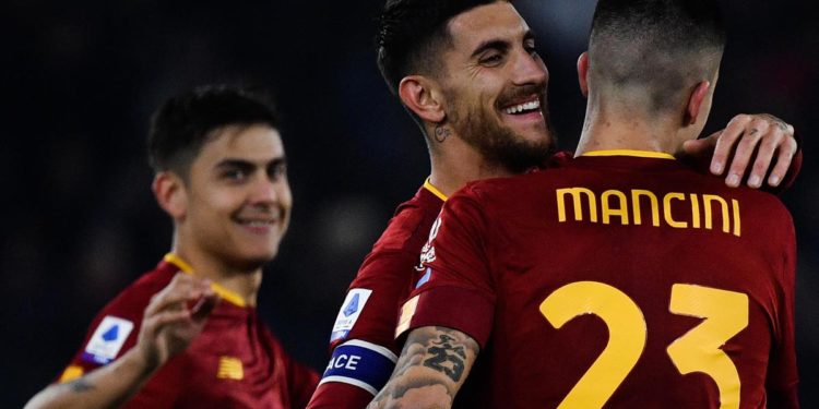 Roma-Juventus 1-0, gol di Mancini