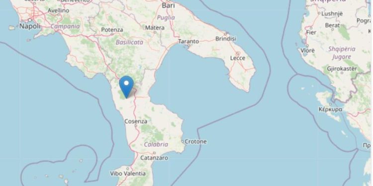 Terremoto oggi in Calabria, scossa magnitudo 3.8 in provincia di Cosenza