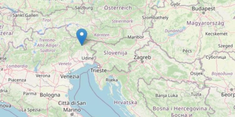 Terremoto oggi in provincia di Udine