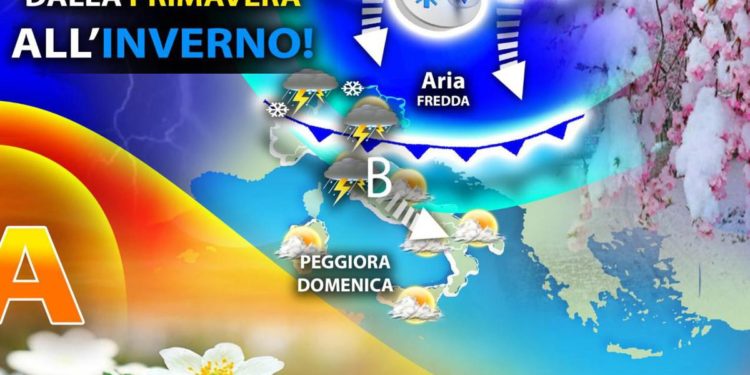 Meteo, domenica giù le temperature: torna l’inverno