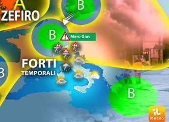 Sole e temporali, la mappa meteo: previsioni e ultime news