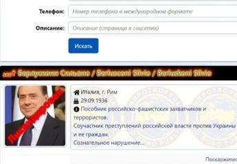 ‘Berlusconi liquidato’, la foto choc nella lista dei nemici di Kiev