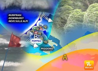 Maltempo sull’Italia, temporali e crollo temperature: previsioni meteo
