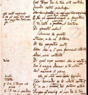 I manoscritti di Giacomo Leopardi sono on line