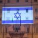 Palazzo Chigi illuminato con i colori della bandiera di Israele
