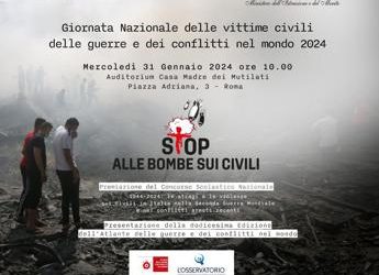 Giornata nazionale vittime civili guerre, palazzi si tingono di blu per dire ‘stop’