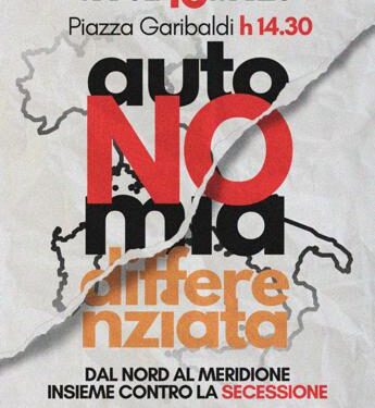 Autonomia differenziata, Tavolo e Comitati No Ad annunciano una manifestazione nazionale a Napoli il 16 marzo