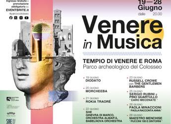 Da Diodato a Russell Crowe, al Parco archeologico del Colosseo i live di ‘Venere in Musica’