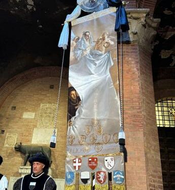 Palio di Siena, svelato il Drappellone del 2 luglio
