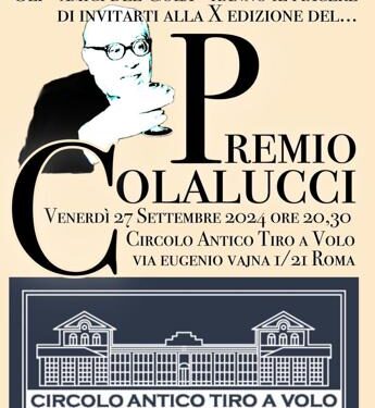 Premio ‘Giuseppe Colalucci’, la cerimonia il 27 settembre a Roma