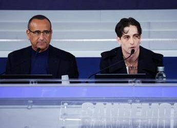 Sanremo 2025, Carlo Conti e il ‘meme’ su Damiano David: cosa è successo