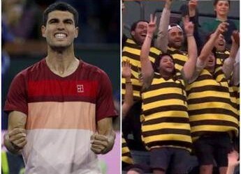 Alcaraz, tifosi speciali a Indian Wells: sugli spalti vestiti da api