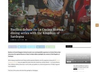 Singapore: Basilico presenta La Cucina Storica con i sapori della Sardegna